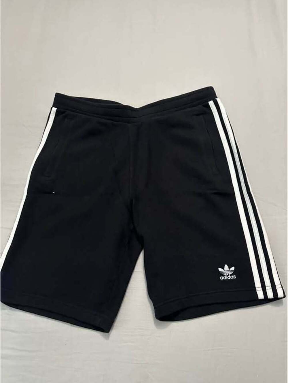 Adidas Black Shorts with White Stripes Size L Used Like New $30